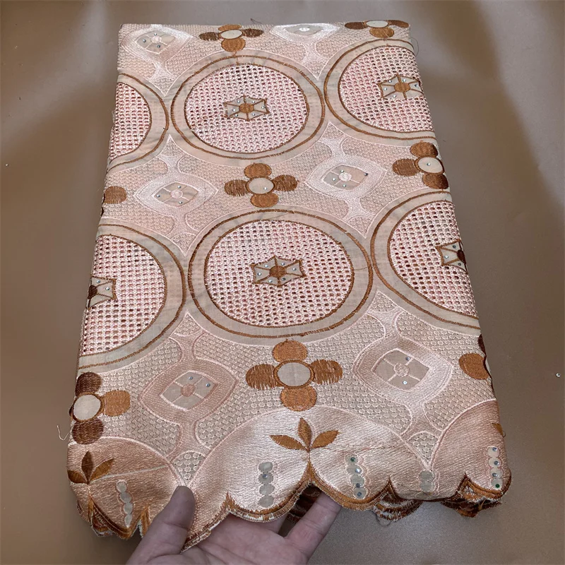

5 yard Swiss lace fabric latest heavy beaded embroidery African 100% cotton fabrics Swiss voile lace popular Dubai style 3L05