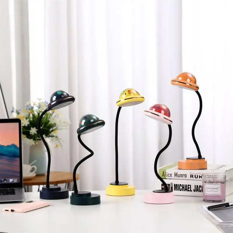 

Светодиодная лампа для чтения, Подключаемая Настольная лампа с мультяшным рисунком, защита глаз, светодиодная Складная Настольная лампа, украшение для кабинета, ночник