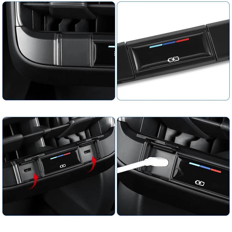 Задняя панель с воздушным выходом и портом USB для зарядки декоративный защитный