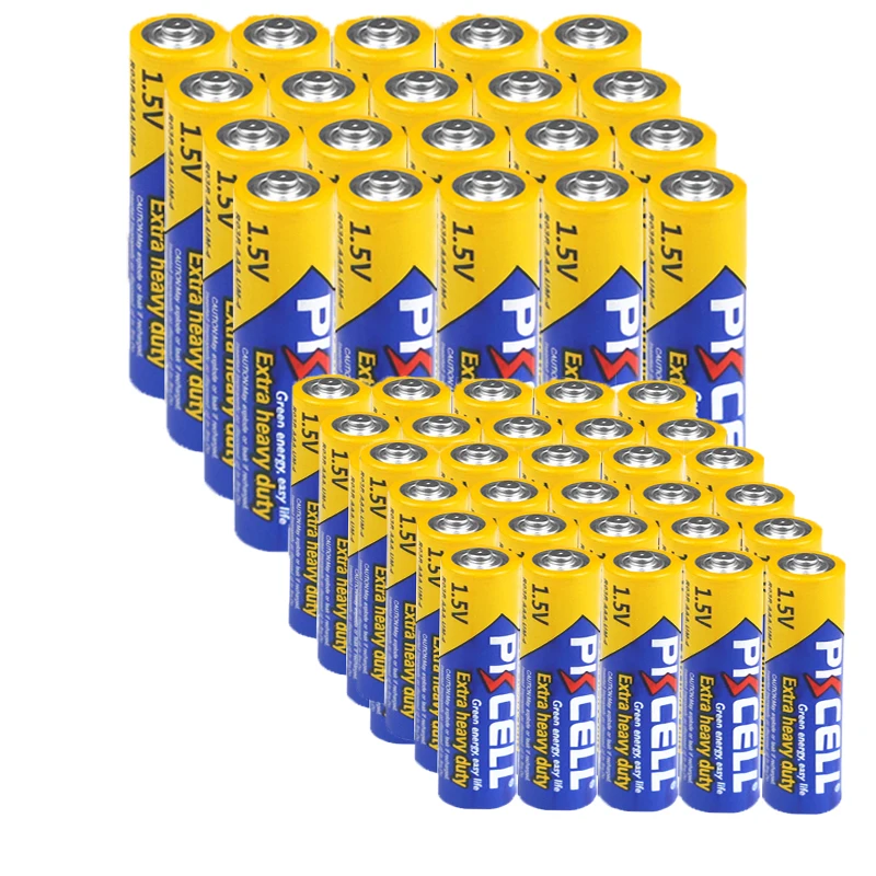 

PKCELL 60 шт. 1,5 В AAA R03P сухая первичная батарея углеродно-цинковые батареи R03P сверхмощный для беспроводной мыши удаленный будильник