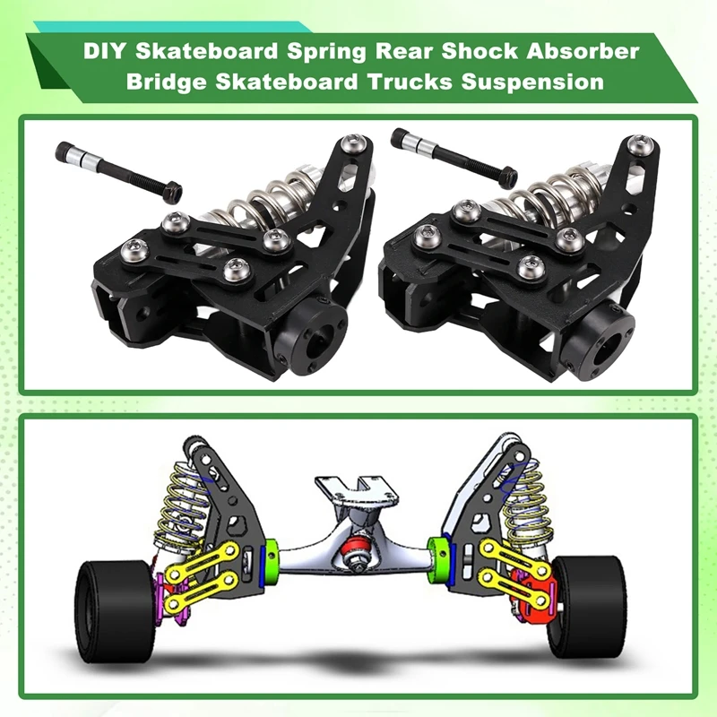 DIY скейтборд пружинный задний амортизатор мост грузовики подвеска 8 дюймов
