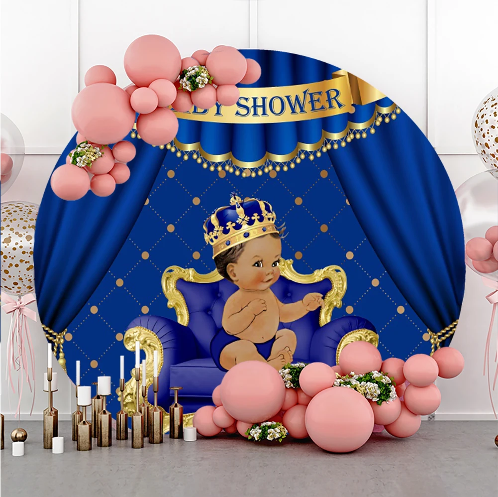 

Photocall Baby Birthday Backdrop Party Round Circle Crown Photophone Background Photographic Photography Photo Studio Photozone