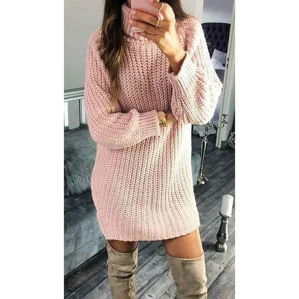 

Pullover sweater for pregnant women Fashion solid color knitting winter Black