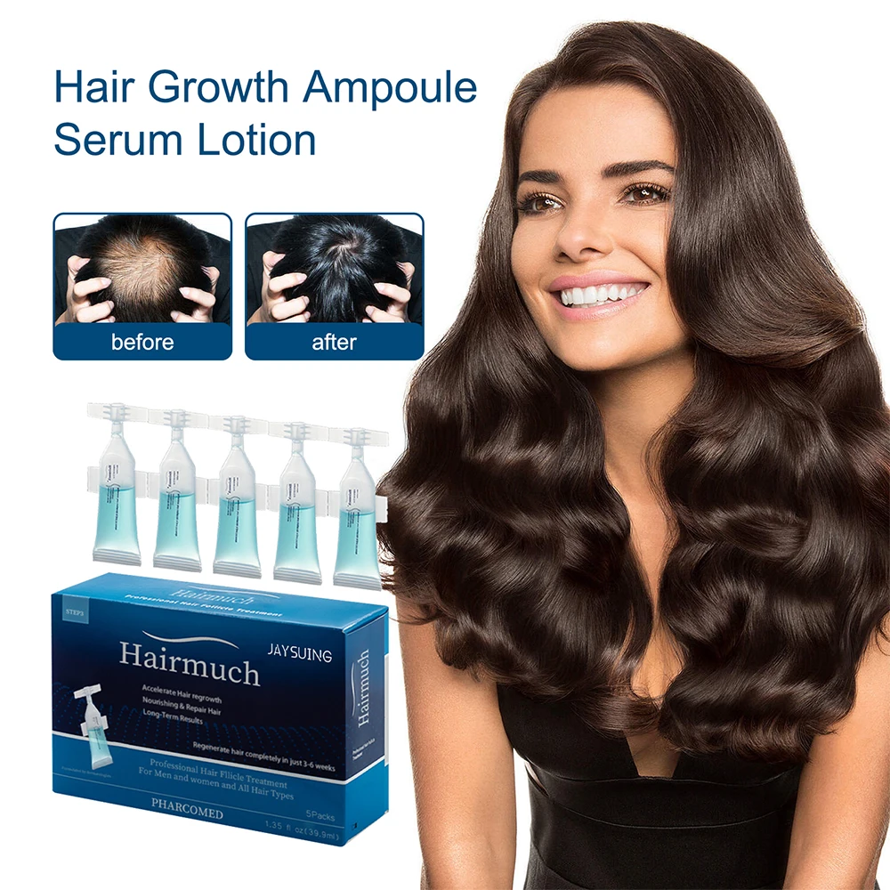 

5pieces Hair Ampoule Massage Essence Growth Ampoule Serum Lotion Promotes Thickens Moisturizes Nourishes Care Strengthens Roots