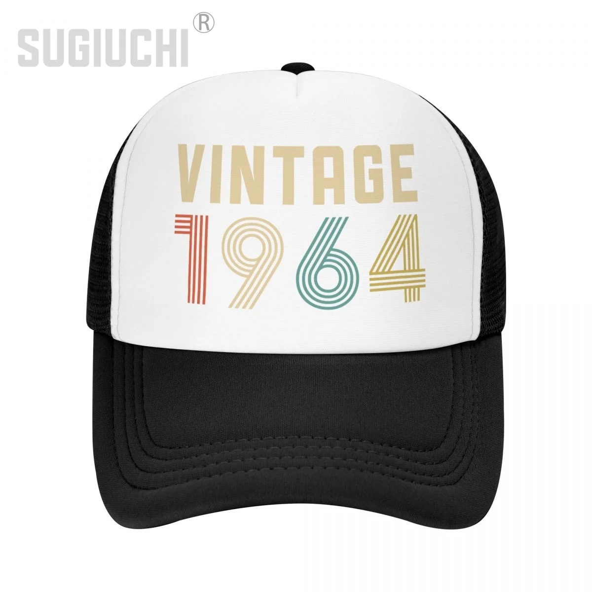 

Mesh Cap Hat VINTAGE 1964 Trucker Birthday Gift for Men Women born All the people Retro Baseball Caps Cool