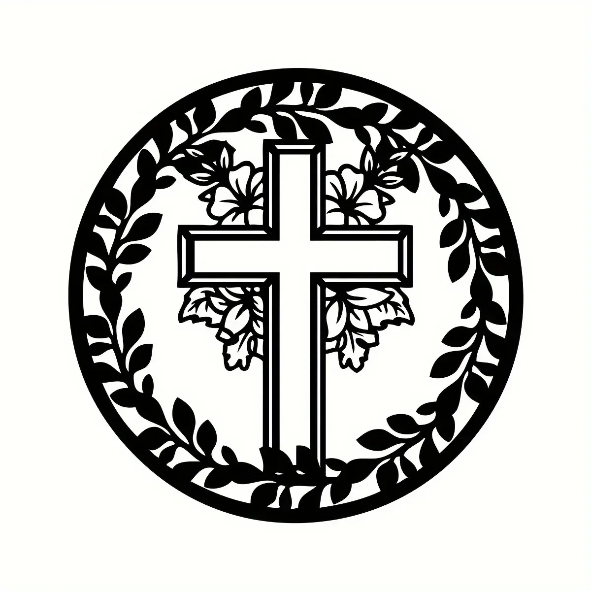 1 Шт. Пасхальное Украшение В Виде Креста Металлическое Настенное Искусство