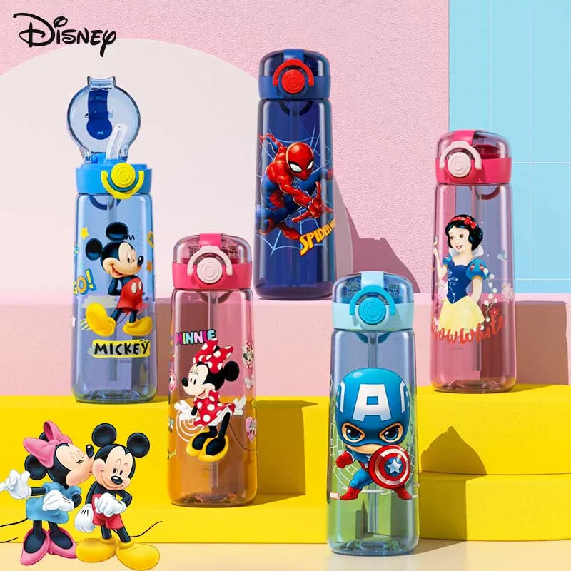 Дисней Kawaii бутылка для воды с соломой BPA бесплатно прекрасные супер крылья