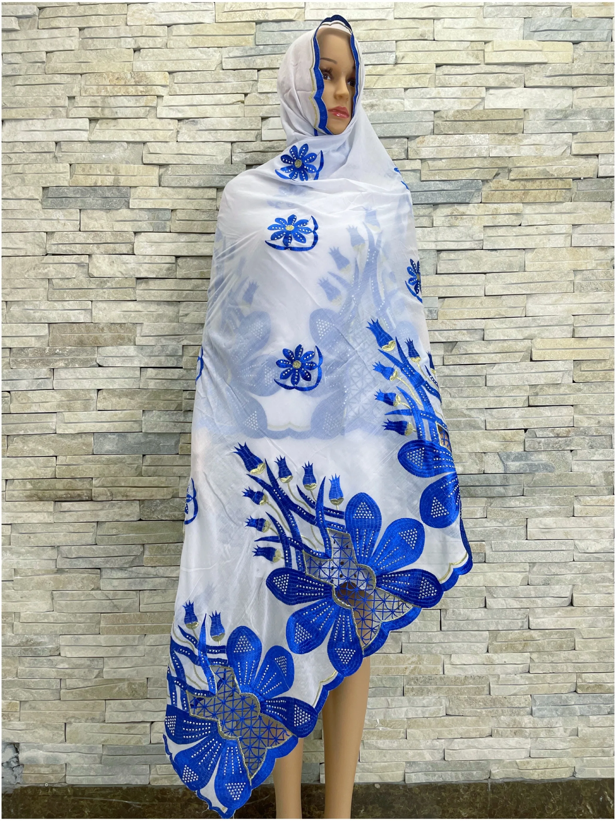 2023 мусульманский модный многоцветный дизайнерский шаль с вышивкой шарф Хиджаб