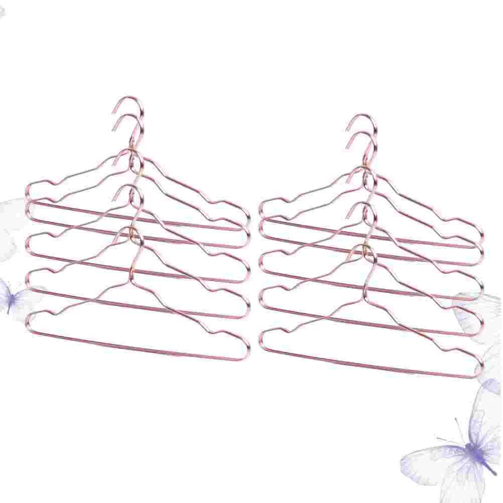 

10pcs Clothes Hangers Aluminium Alloy Clothes Hangers Skid Resistance Coat Hangers Clothes Hanging Racks (Rose Gold)
