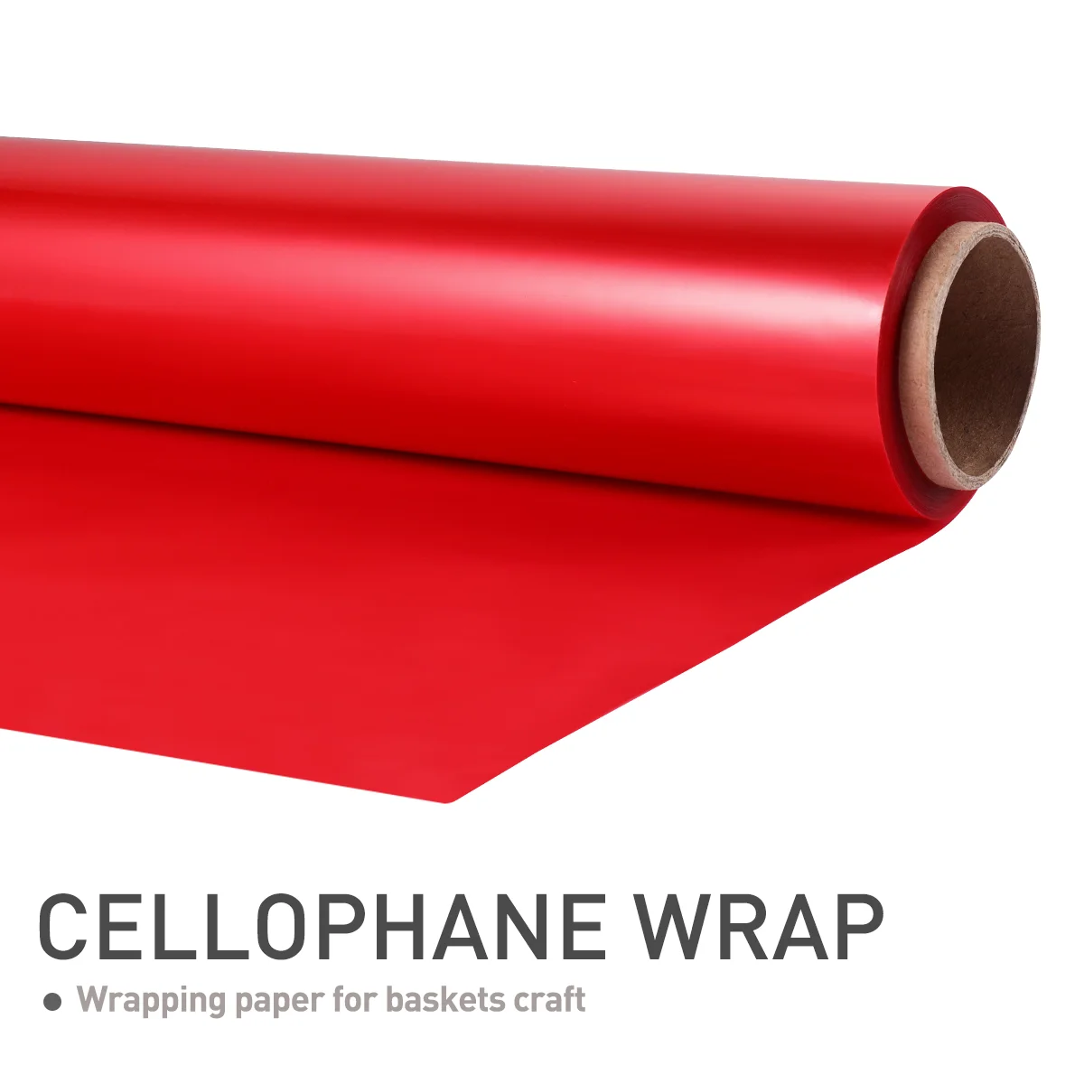 Целофановая пленка STOBOK рулон целлофановой пленки толщиной 3 мил ярко-красные