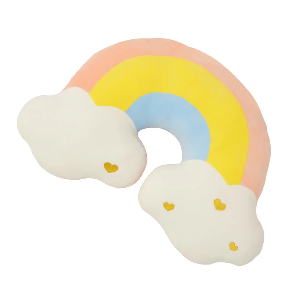 

Rainbow Throw Pillow Cushion Super Soft Plush Cloud Household Decorative Pp Adornment Shape