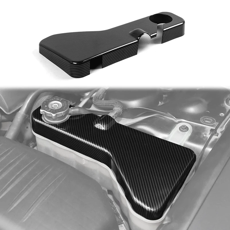 

Бак охлаждающей жидкости крышка отсека двигателя отделка для Dodge- Challenger аксессуары для зарядного устройства 2011-2022, ABS углеродное волокно