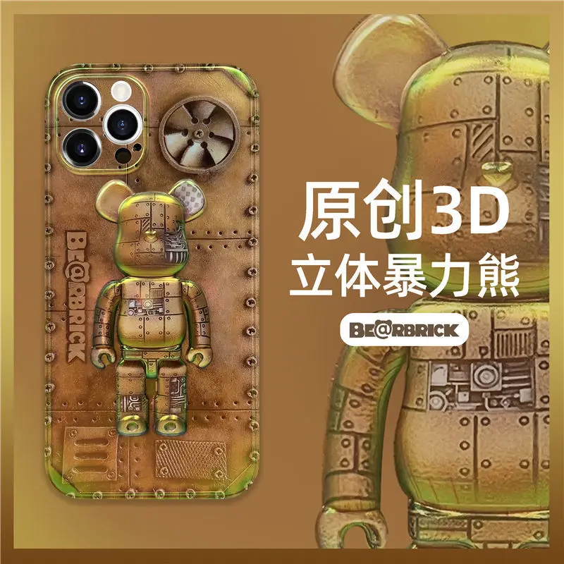 

Bandai Disney 3D Vintage Bronze Case for IPhone 13 13Pro 12 12Pro 11 Pro X XS Max XR 7 8 Plus Original Cover Brand Soft Fundas