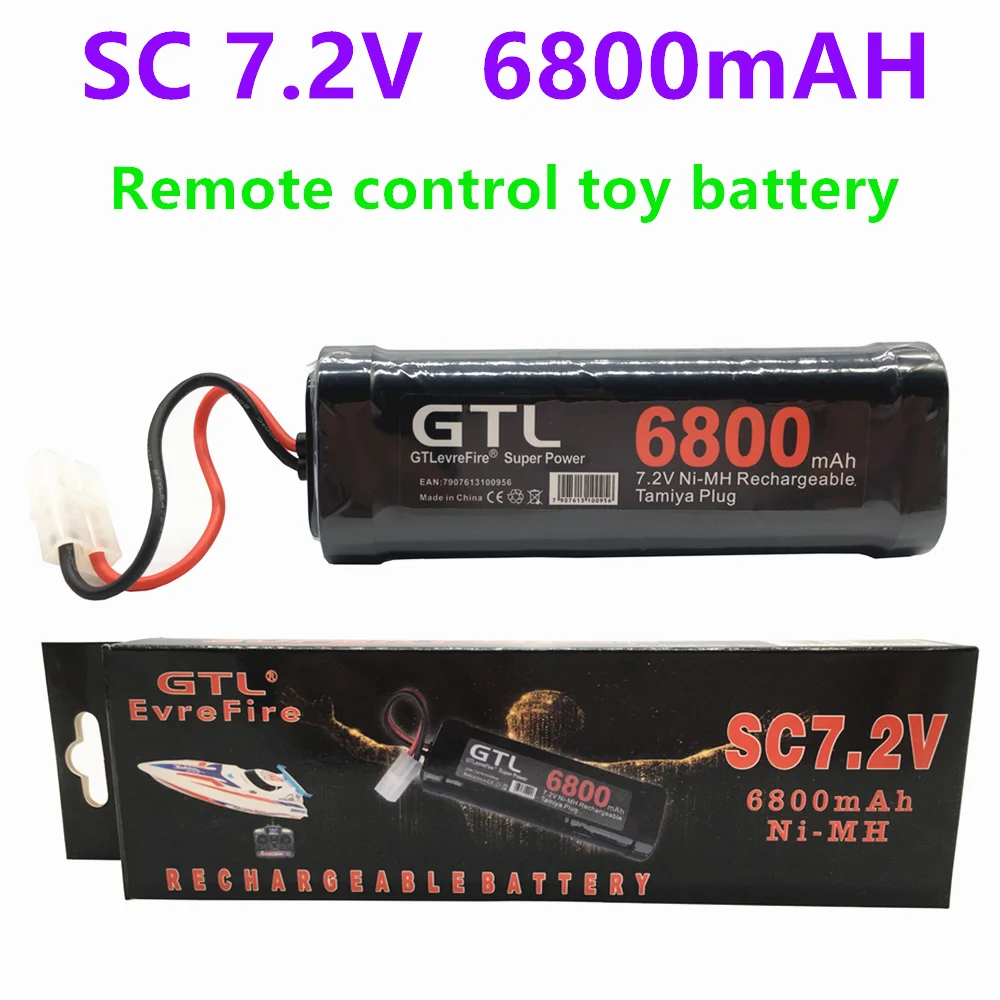 

SC 7.2v 6800mAh NI-MH Battery Pack Suitable for Airplanes, Helicopters, Yachts and Tanks All Kinds of Remote Control Toys