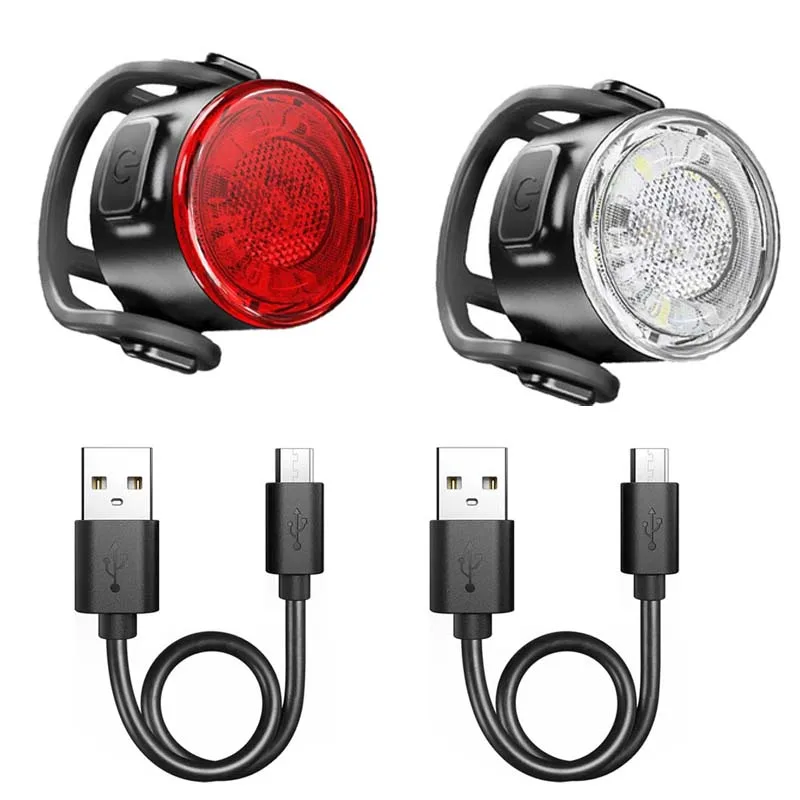 

USB charging bike light night riding warning lights waterproof bicycle front tail lamp LED outdoor cycling equipment accessories