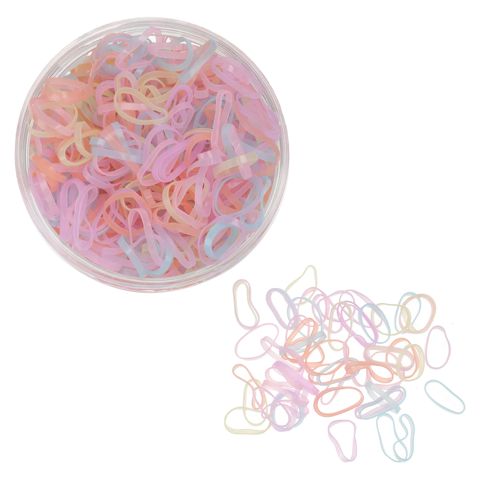 

1 Box Elastic Hair Bands Pet Hair Ring Pet Headdress Hair Accessories (Colorful)