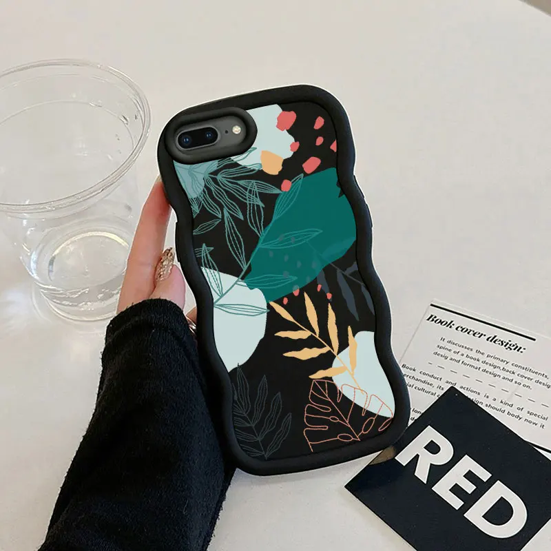 Чехол для телефона с зелеными листьями Macalong iPhone 7 8 PLUS SE 2020 2022 X XS MAX мягкий чехол