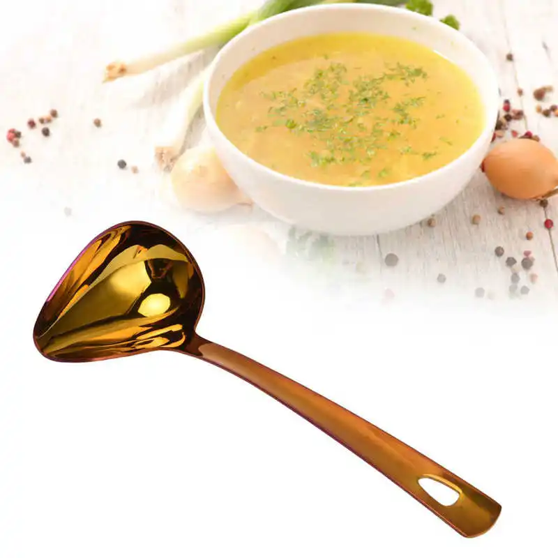 

Stainless Steel Oil Scoop Thickened Soup Ladle Harmless Soup Scoop For Restaurant Home Kitchen Tool Utensils
