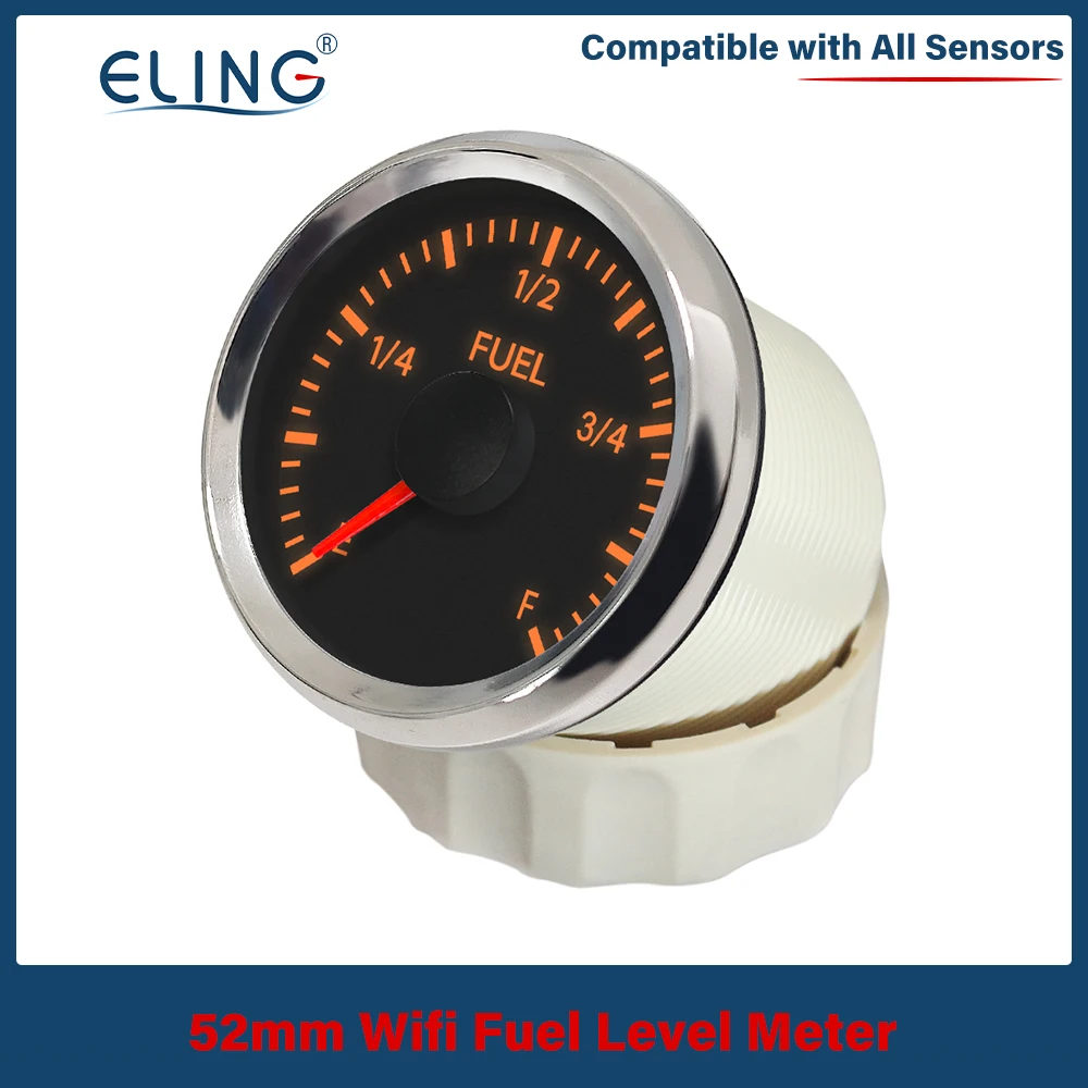 

Новинка, топливный измеритель с Wi-Fi 52 мм, Электрический измеритель уровня топлива, совместимый со всеми типами и диапазонами, датчик сигнала Ом для автомобиля, лодки