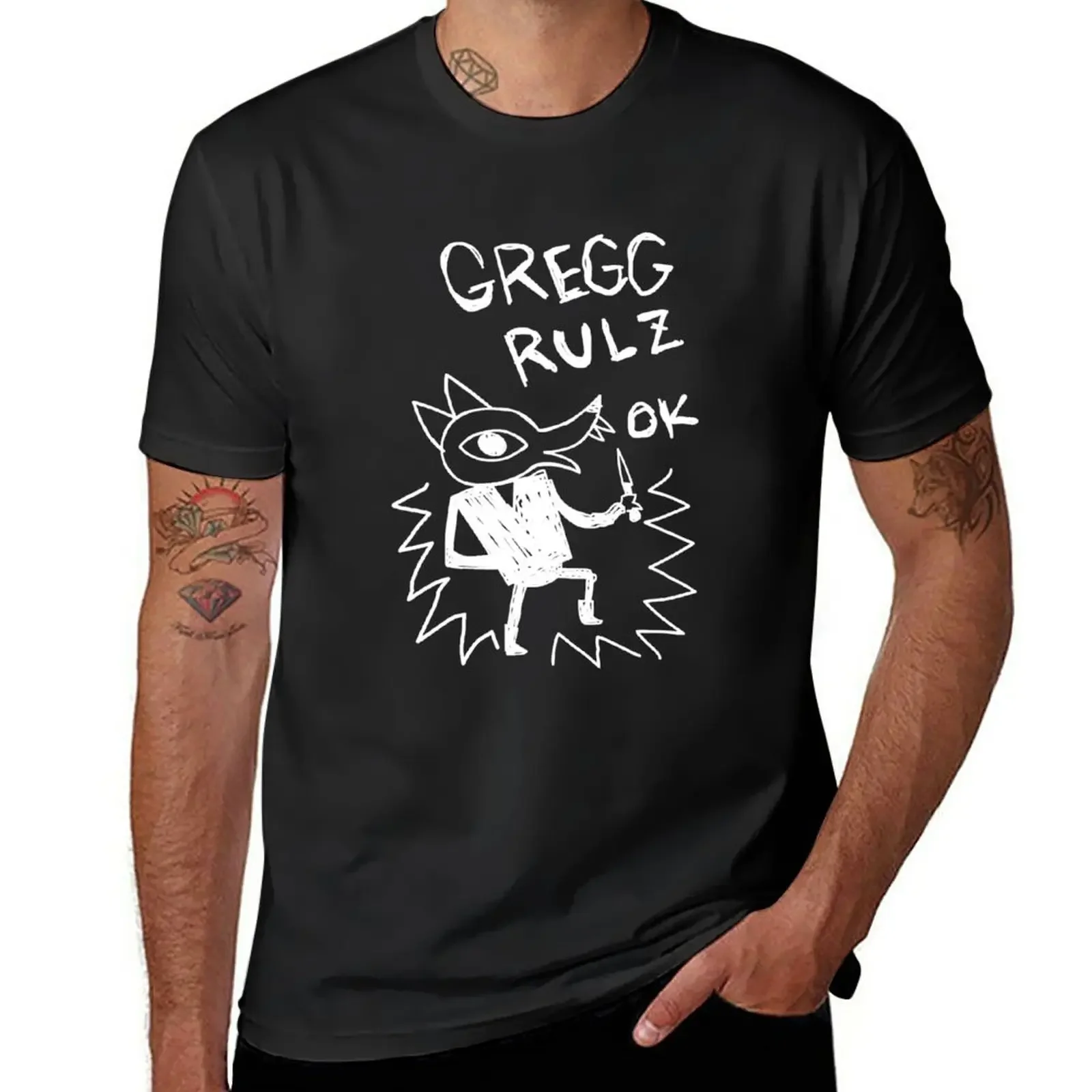 Новая футболка Gregg Rulz Ok винтажная одежда потрясающая корейская мода Винтажная