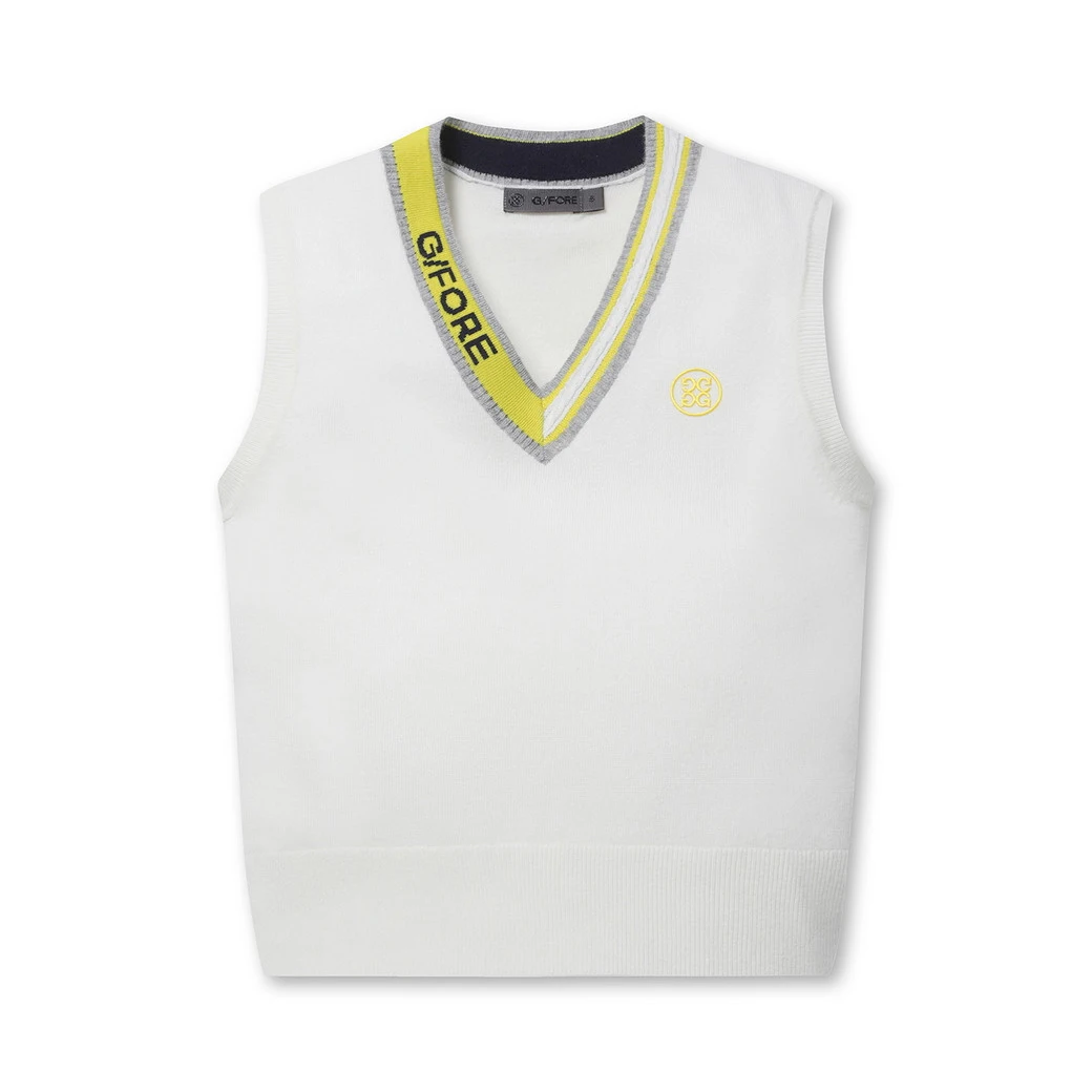 Korean Style Luxury G4 Knit Sweater Vest Ladies Casual Ladies Sweater Vest Retro Fashion Ladies Knit Sleeveless Top