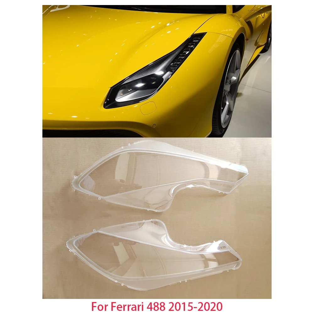 

Auto Parts LED Headlamp Transparent Glass Lens Cover For Ferrari 488 2015-2020