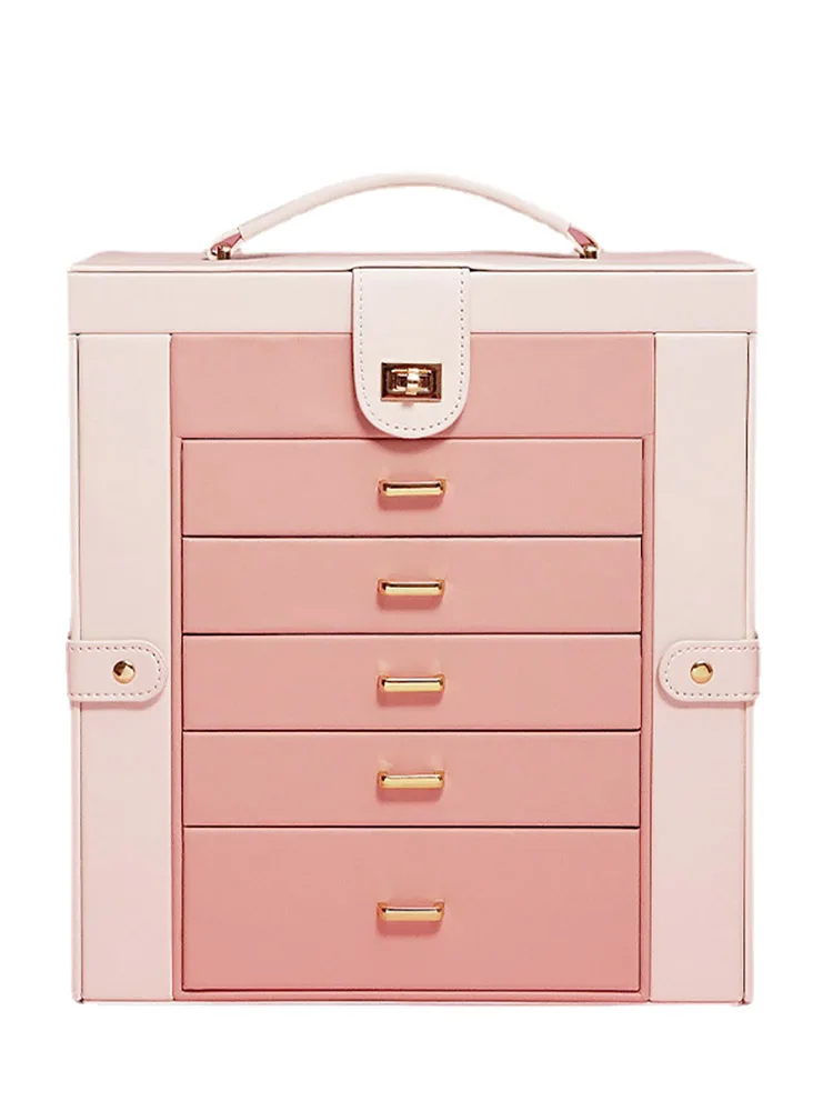 Luxury Jewelry Organizer Storage Box Large Capacity Multi Layer Jewelry Box Earrings Display Organizer for Cosmetics Gift Ideas