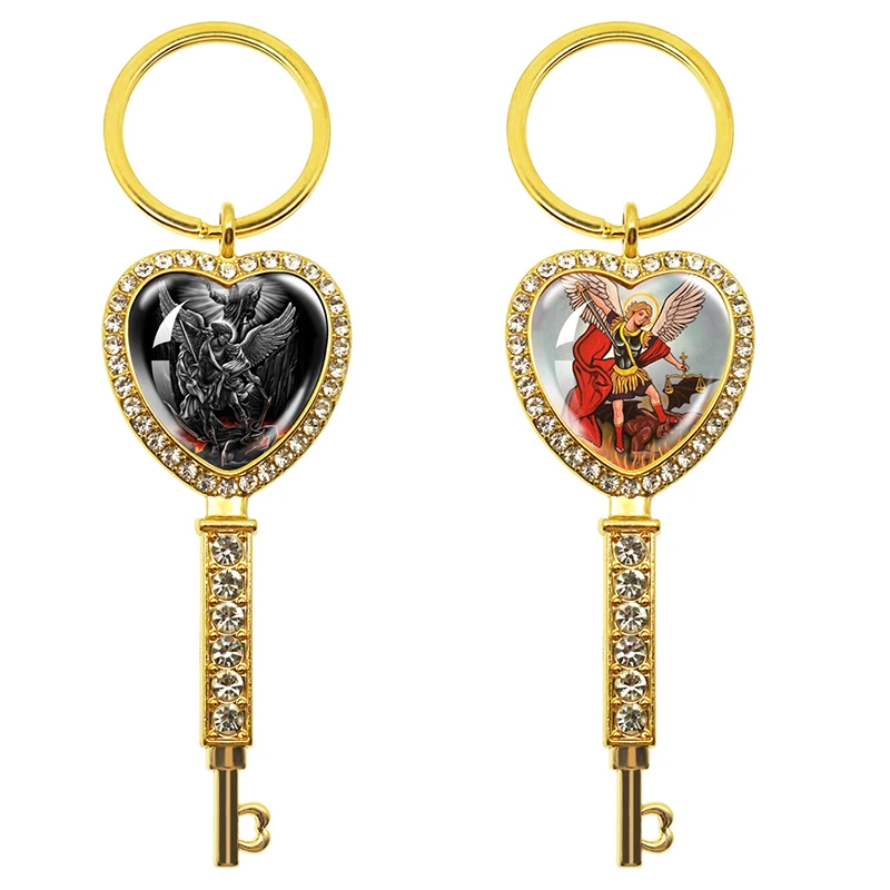 Новые мужские брелки для ключей Archangel St.Michael Protect Me Saint Shield Protection Charm Orhodox