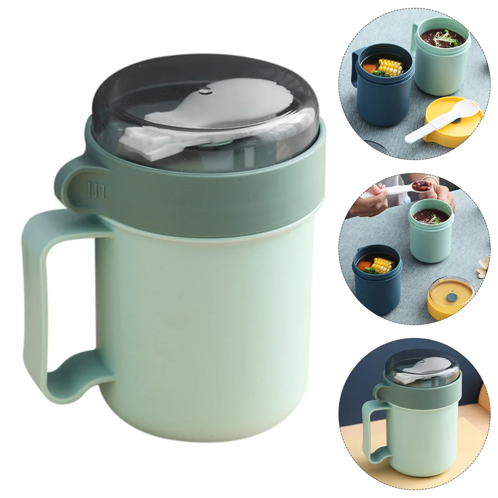 

1pc Durable Soup Cup Cereal Cup Microwave Milk Cup Multifunctional Breakfast Cup