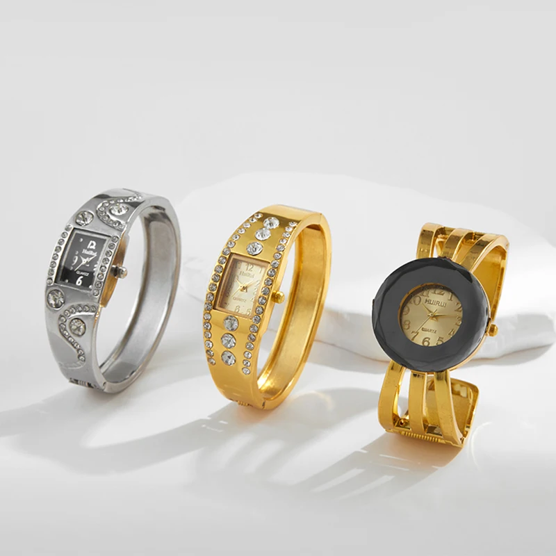 PRISCA | Роскошный дизайнерский браслет женские модные наручные часы золотые