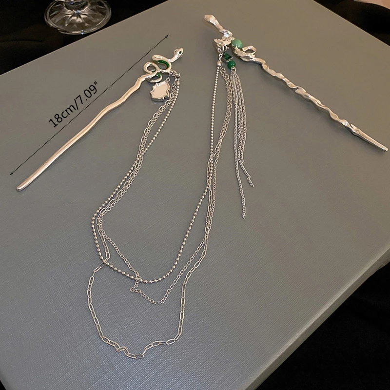 Заколки для волос в форме змеи съемные заколки с кисточками китайская заколка