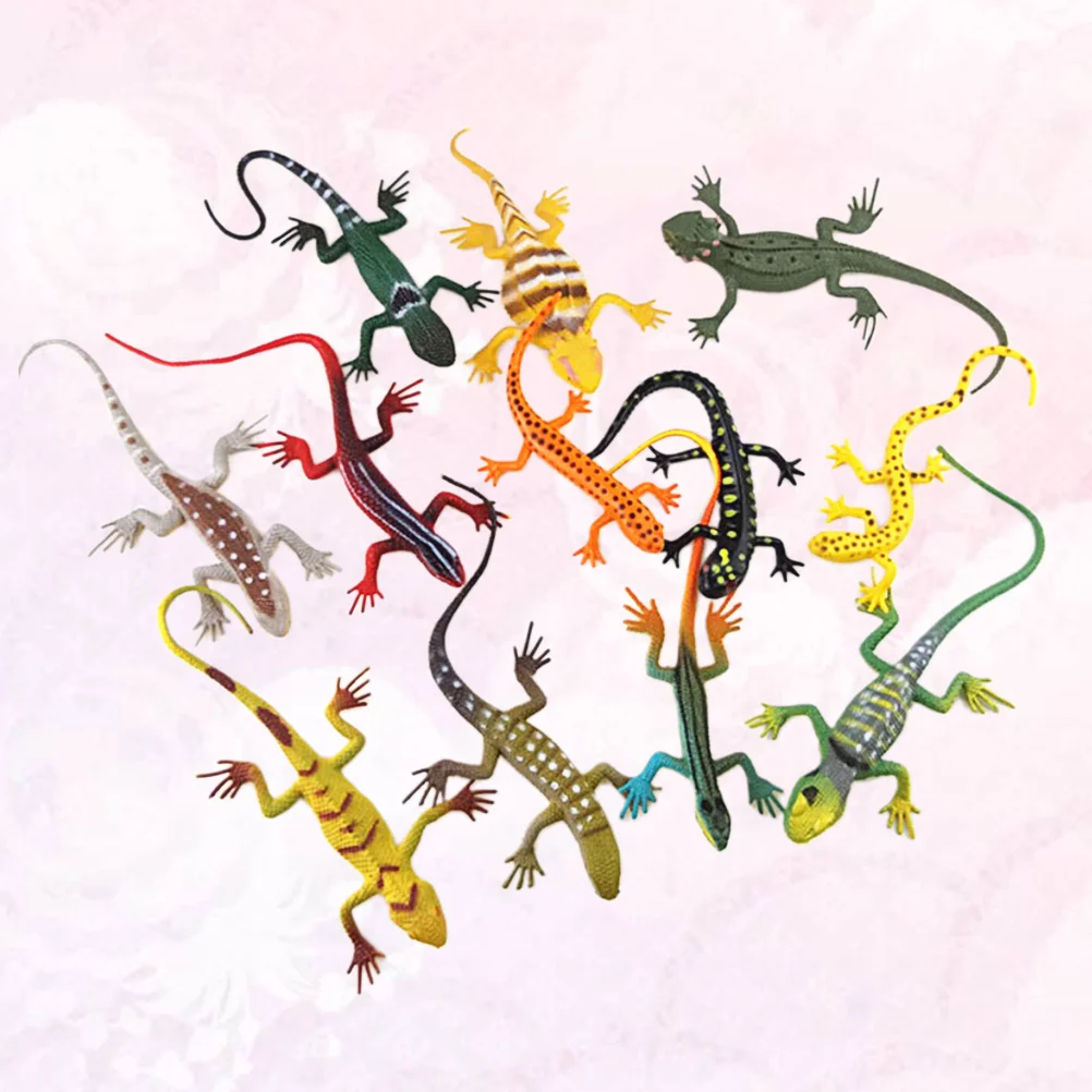 

12pcs Lizard Model Small Simulated Artificial Vinyl Reptile for Kids