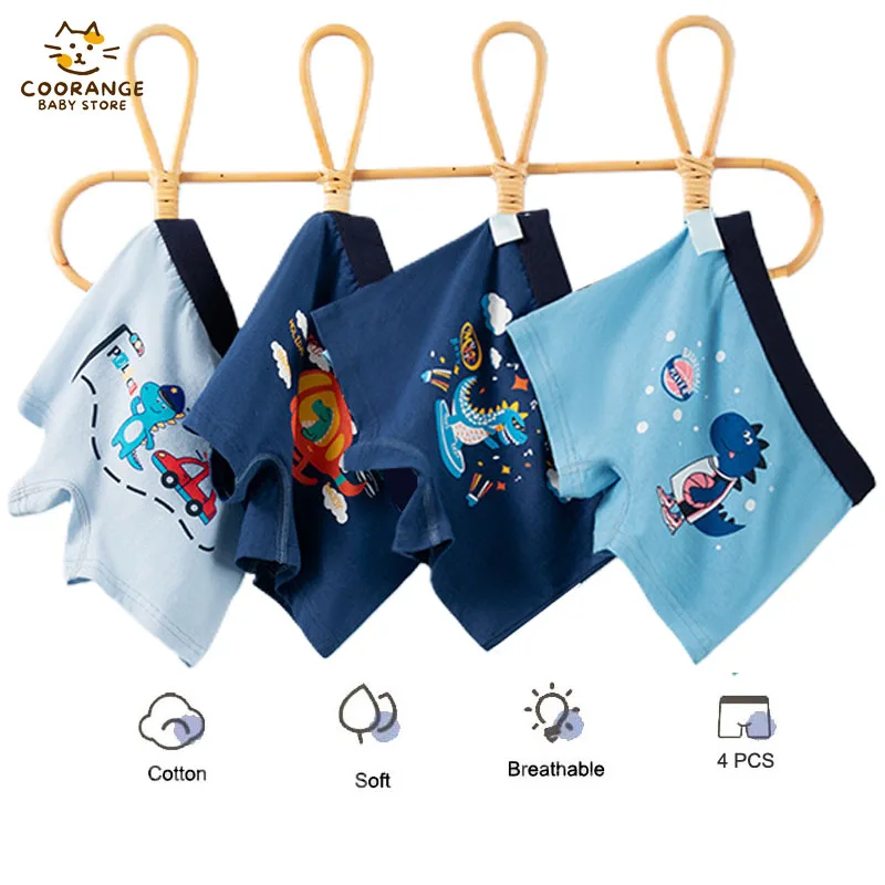 Детские удобные хлопковые шорты-боксеры для мальчиков спортивное нижнее белье с