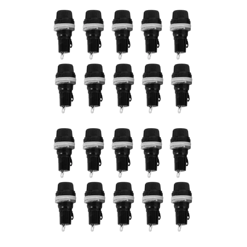 

20 Pcs Electrical Panel Mounted 5 X 20Mm Fuse Holder
