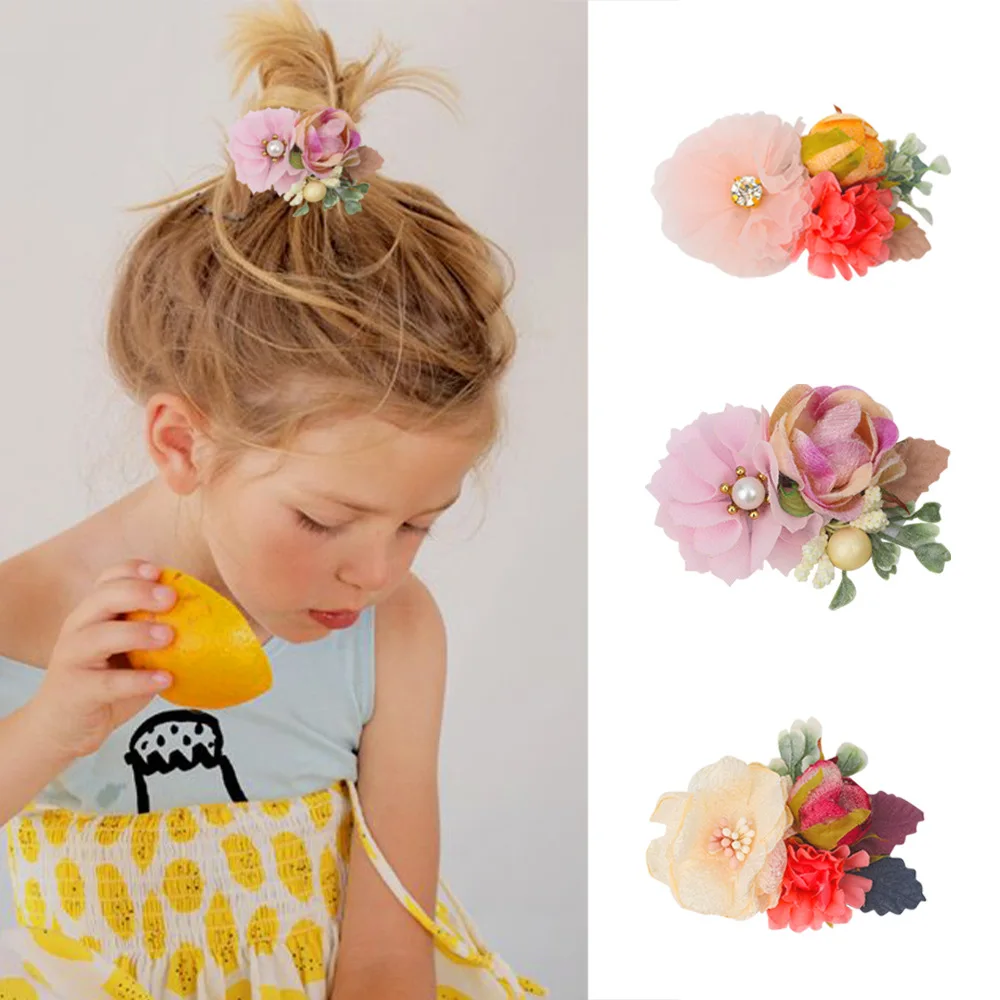 

Fashion Flower Girl Hairpin Natural Wind Hairband Performance Decorative Hairpin Headwraps Headgear Kids Headwear Accessories