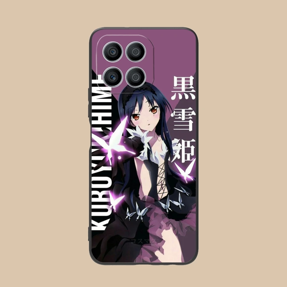 Чехол для мобильного телефона Accel World Kuroyukihime Huawei Honor 90 80 70 60 50 30 20 10 9 8 7 Pro S SE Lite