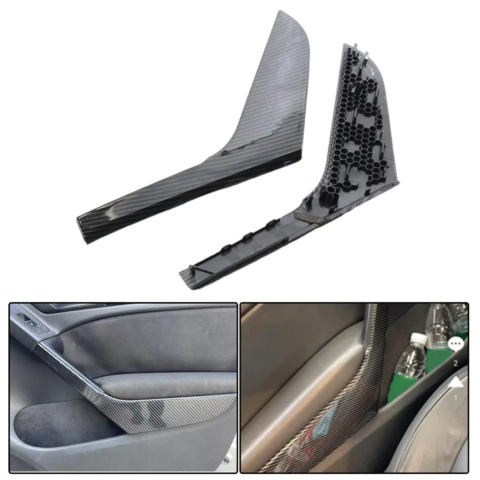 

2Pcs Car Inner Door Armrest Handle Trim 5K4868040A for Golf MK6 Replacement