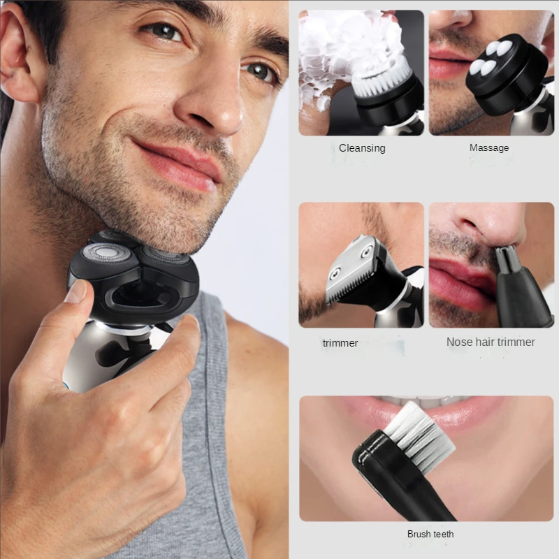 Бритвенный станок для мужчин 6 в 1 бритвенный триммер бороды электробритва |