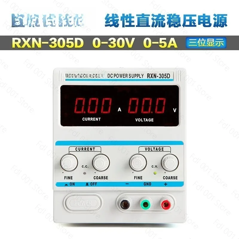 Фото Регулируемый лабораторный источник питания постоянного тока RXN-305D 30В 5А для обучения студентов и технического обслуживания, модель 2026 года №1