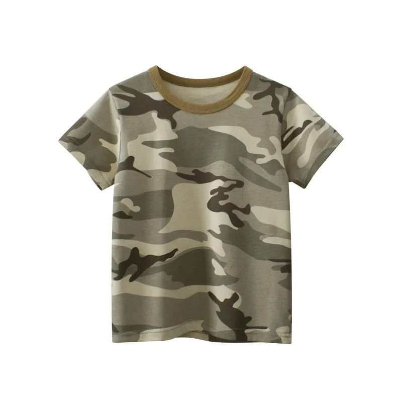 Boy Summer Casual Short Sleeve T-Shirts Camouflage Tee Shirt Toddler Kids Wear CrewNeck Top Children Fashion Clothing