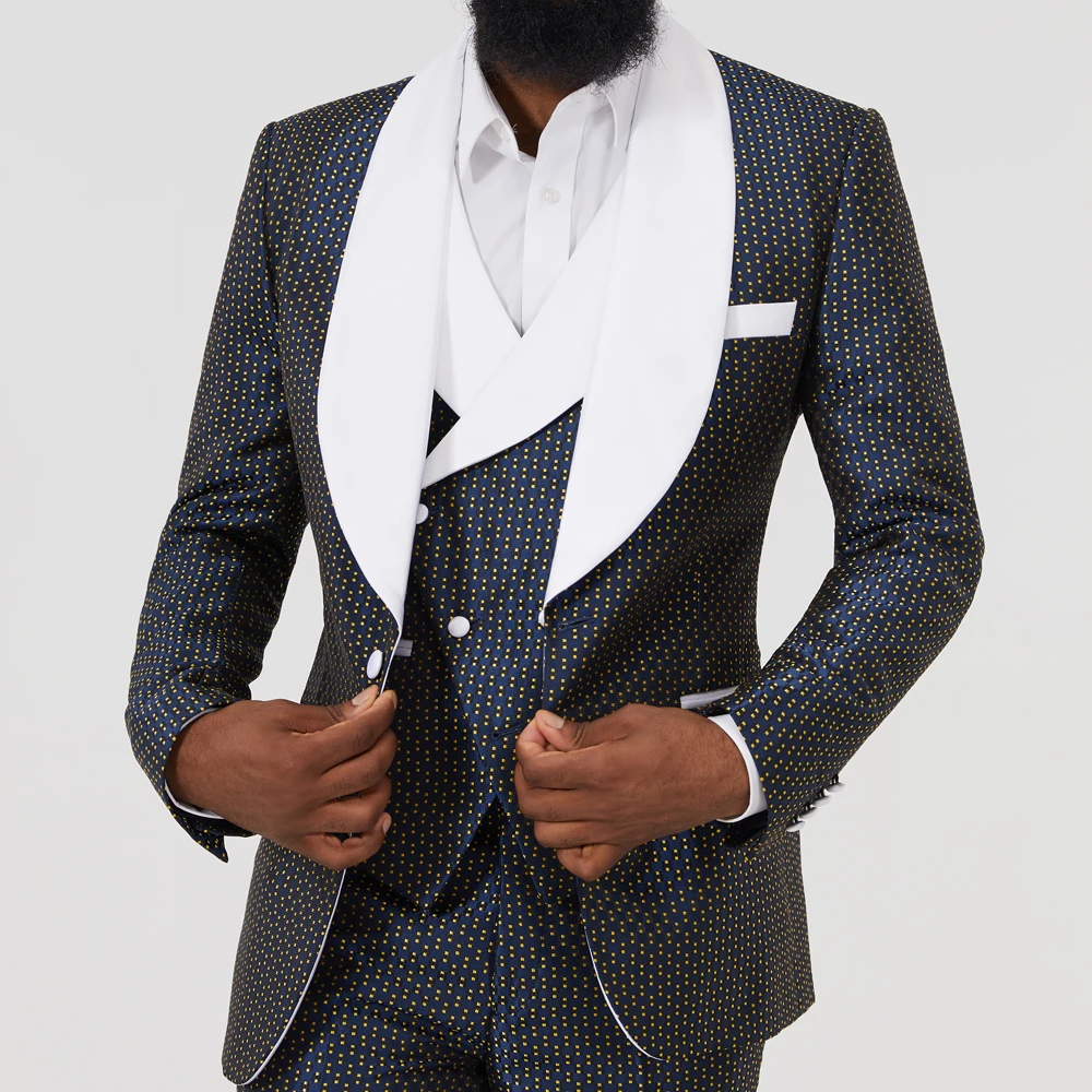 

Костюм мужской из блейзера и брюк, 3 предмета