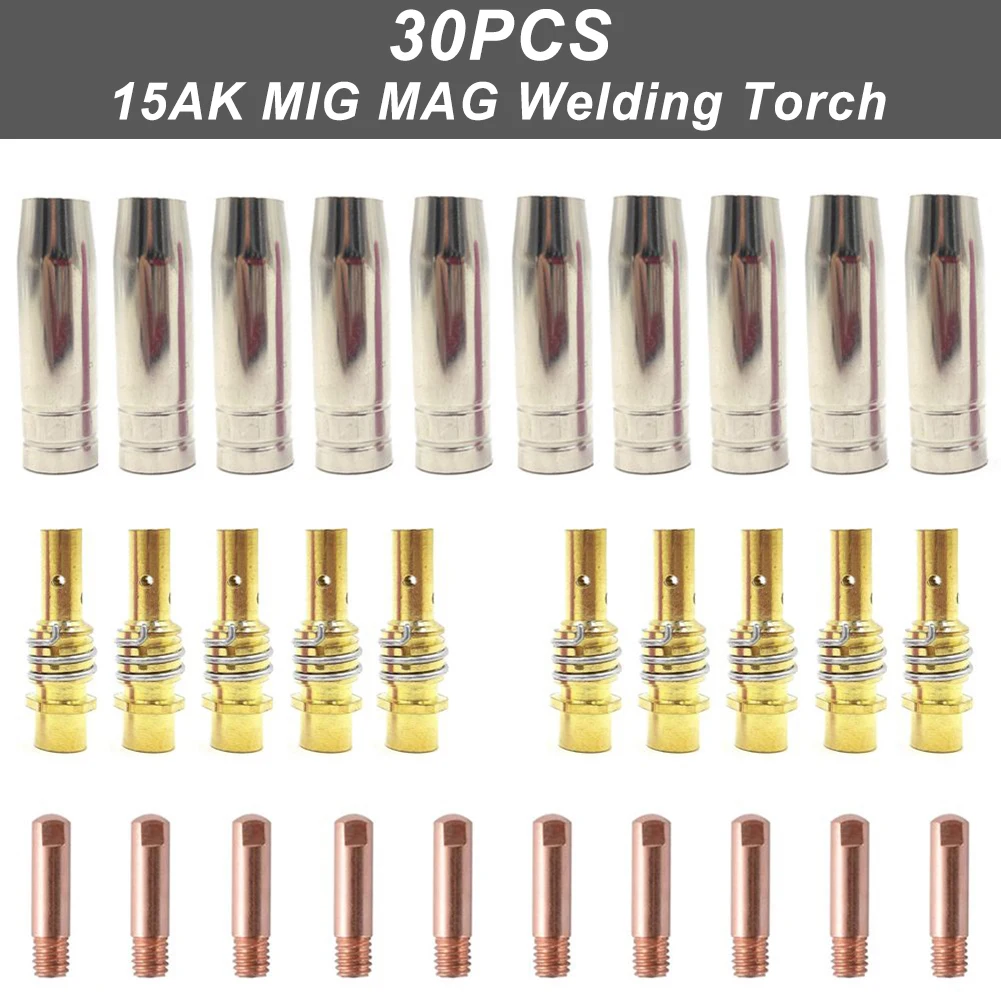 

30 Pieces Of Welding Consumables 180A MIG Torch Gas Nozzle Head Bracket For Tig 15K MIG MAG Welding Tool Accessories