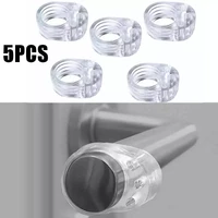 5pcs silicone door handle stopper transparent pvc door handle buffer wall protection shock absorber for home kitchen bedroom