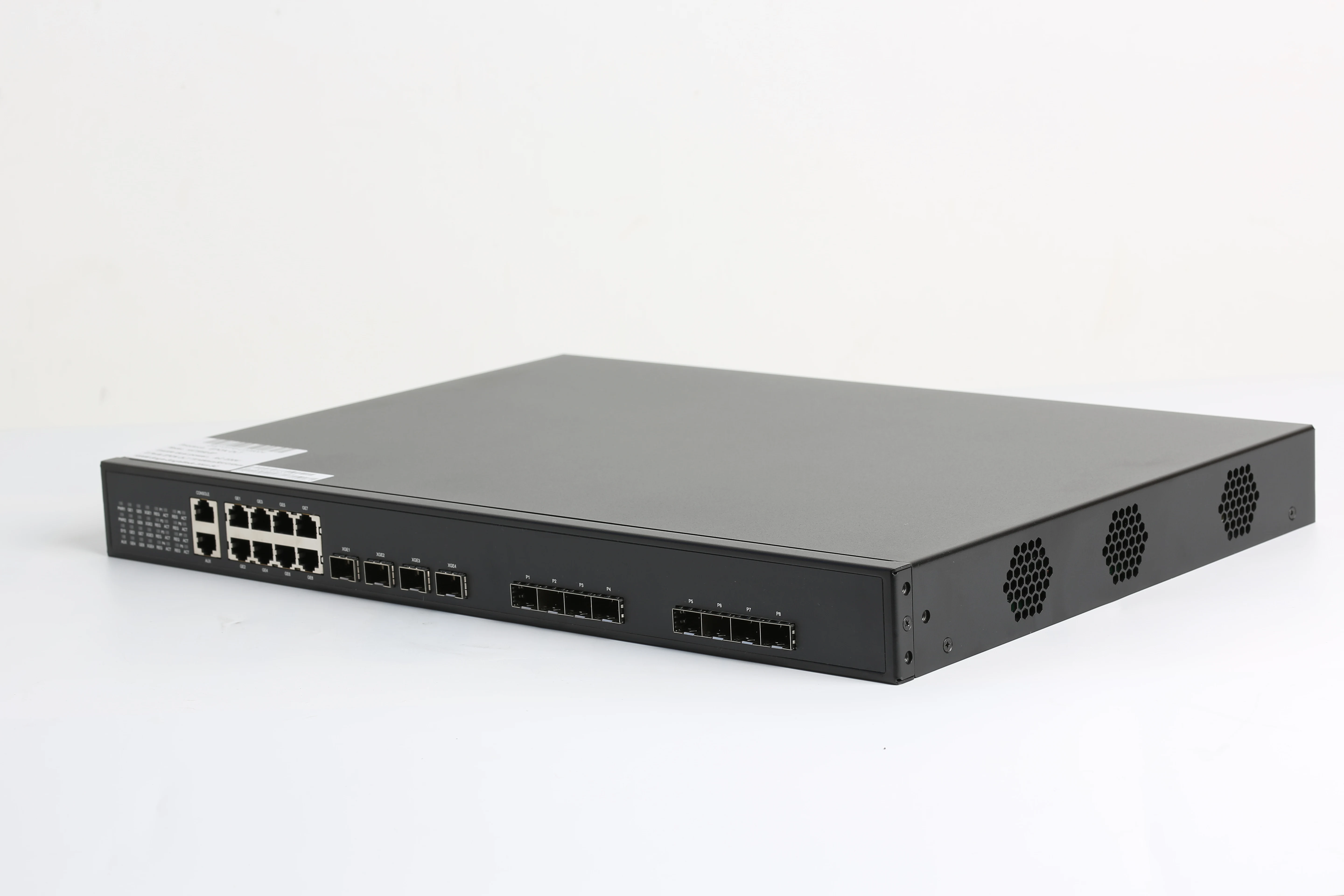 Фото 2026 1U стандартный стоечный 8-портовый EPON OLT, 8 SFP PON +12 оптоволоконных портов для восходящей связи, оптоволоконное оборудование FTTH OLT, совместимое с любым брендом №1