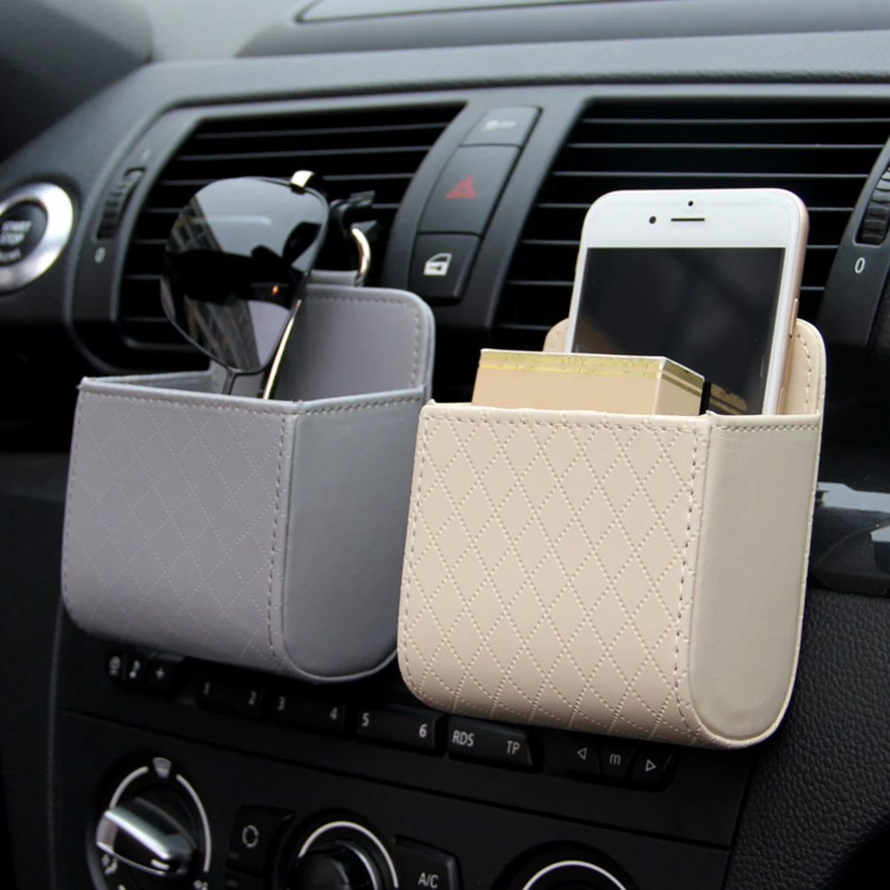 

Car Storage Bag Air Vent Phone Dashboard Tidy Hanging Box Pouch Glasses Holder Organizer Car Accessories Car Styling
