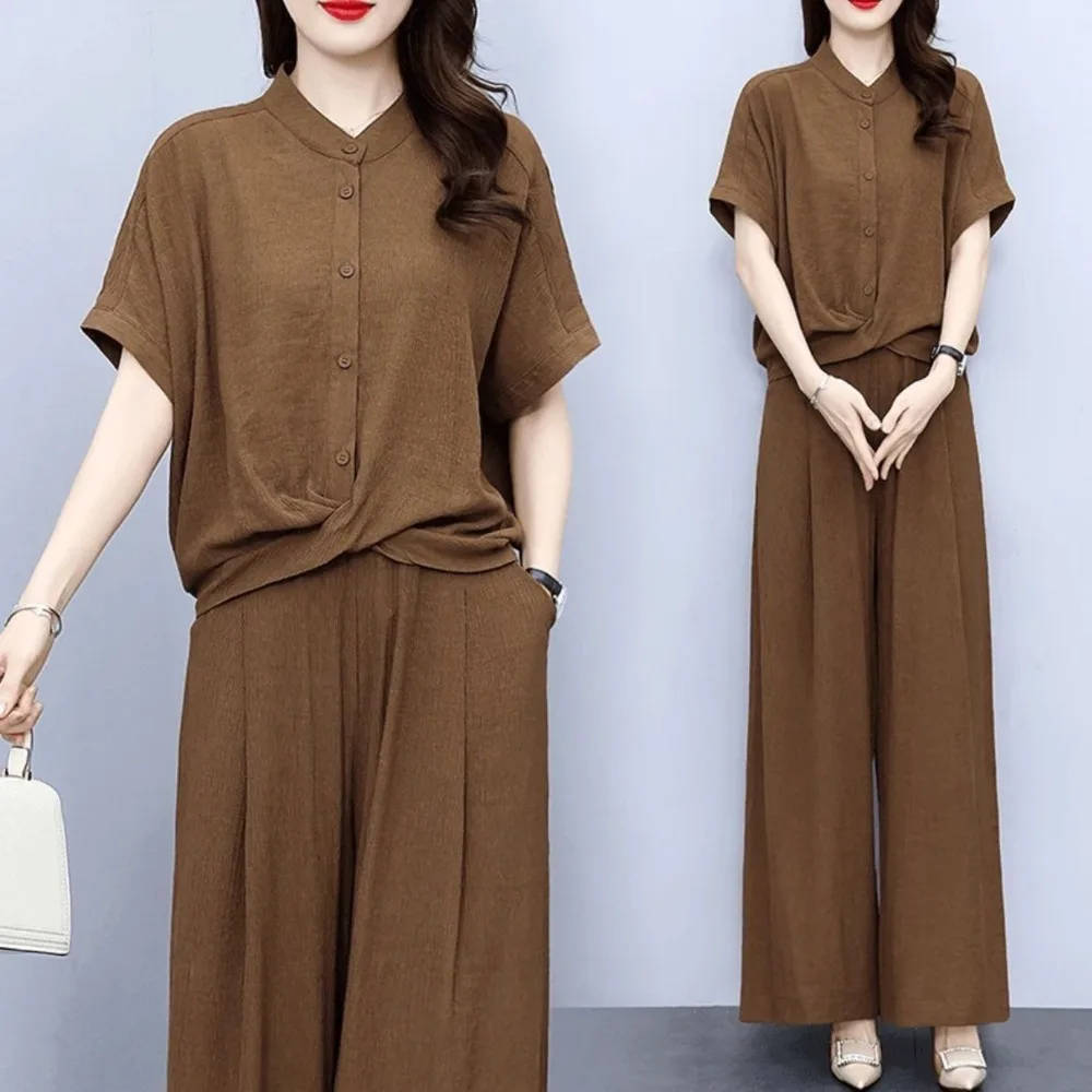 Женский модный осенний костюм Новинка лета 2024 стильный Свободный Топ с коротким