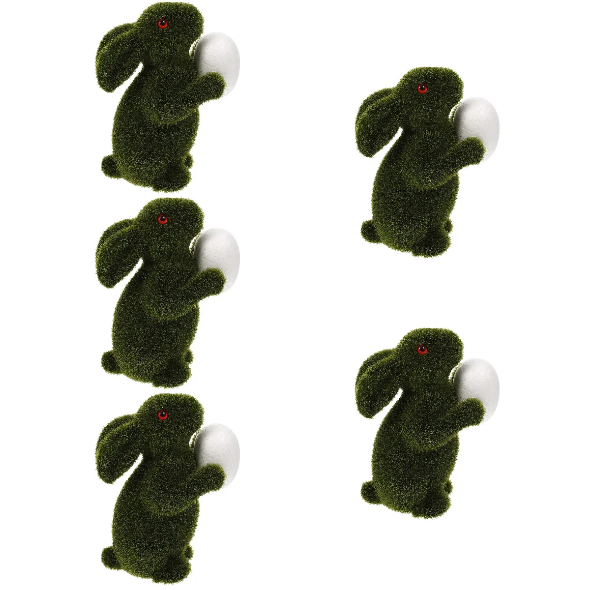 

5x Funny Premium Unique Creative Rabbit Easter Garden Craft Easter Adornment Moss Decor for Party