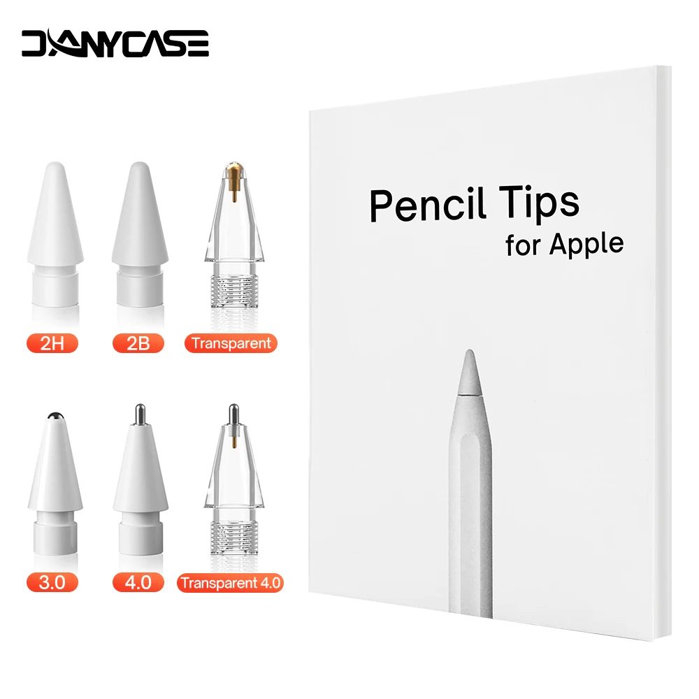 Tip Double Layer 2b & Hb & Thin Tip & Transparent Nib For Apple Pencil 1st 2nd Generation Nib Ipad Stylus Pen