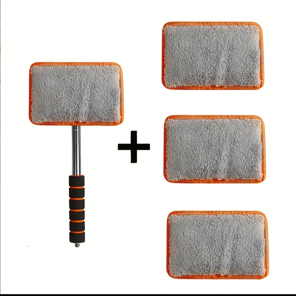 

Набор Из 4 Телескопических Салфеток Для Очистки Лобового Стекла Автомобиля С Ручкой Из Нержавеющей Стали