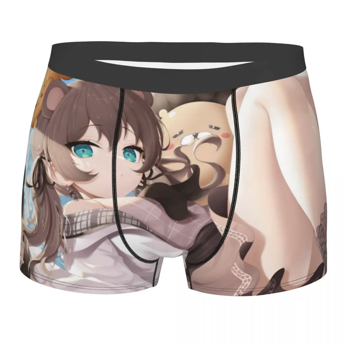 

Brunette Man's Boxer Briefs Hololive Breathable Funny Underwear High Quality Print Shorts Birthday Gifts